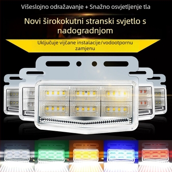 Kamionska bočna svjetiljka, 24V, IP68, LED aluminijsko kućište, 15W, 6000K, 36 lm, širok kut gledanja, za furgone