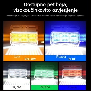 Kamionska bočna svjetiljka, 24V, IP68, LED aluminijsko kućište, 15W, 6000K, 36 lm, širok kut gledanja, za furgone