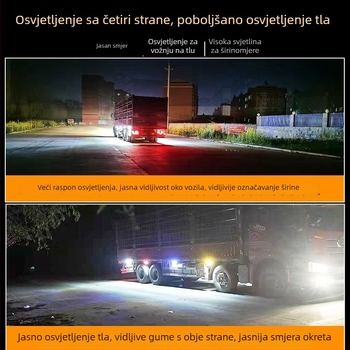 Kamionska bočna svjetiljka, 24V, IP68, LED aluminijsko kućište, 15W, 6000K, 36 lm, širok kut gledanja, za furgone