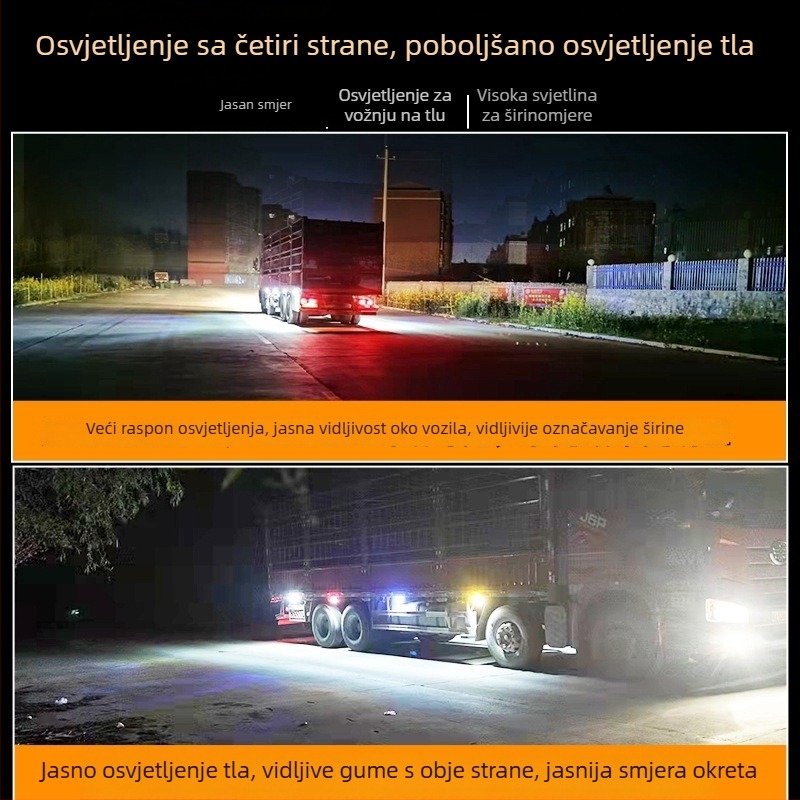Kamionska bočna svjetiljka, 24V, IP68, LED aluminijsko kućište, 15W, 6000K, 36 lm, širok kut gledanja, za furgone