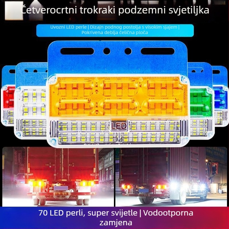 LED bočne svjetilke kamiona | 24V, IP68 vodootporne, LED modul sa tri reda, pokazivač skretanja i širine