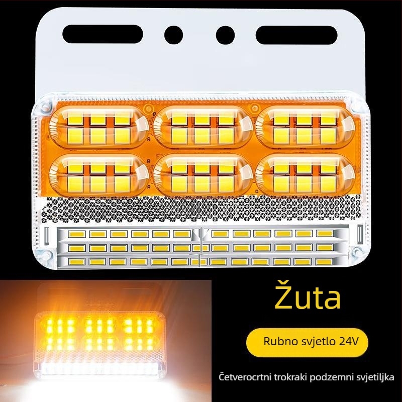 LED bočne svjetilke kamiona | 24V, IP68 vodootporne, LED modul sa tri reda, pokazivač skretanja i širine