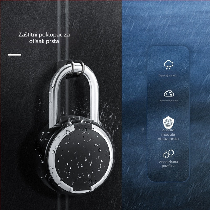 Pametna otključavanja prsta uz APP, 30 pohranjenih otisaka, skeniranje 0,5 s, 500 000 ciklusa, vodootporna, za ormariće, kovčege i ruksake