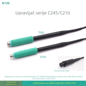 Ručka za zavarivačku stanicu JBC s integriranim grijaćim jezgrom, za seriju T245/T210, C470 sa šest rupa, 220V
