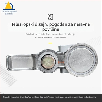 Magnetska klipsa za uzemljenje pri zavarivanju MWGC1-200F3Q, Li Shuai; NdFeB materijal; MWGC1 serija; zavarivački tok 200A; maksimalni vučni kapacitet 30 kg
