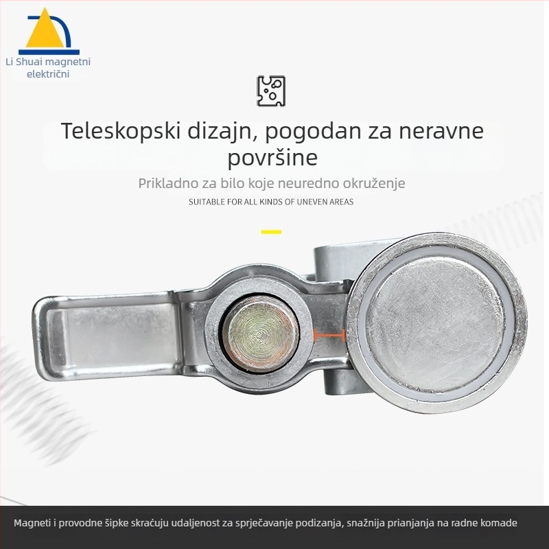Magnetska klipsa za uzemljenje pri zavarivanju MWGC1-200F3Q, Li Shuai; NdFeB materijal; MWGC1 serija; zavarivački tok 200A; maksimalni vučni kapacitet 30 kg