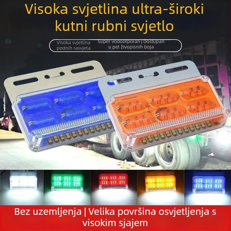Kamionska bočna svjetla s širokim kutem gledanja – 24V, IP68 vodootporna, LED 10W, vijek trajanja 50 000 h