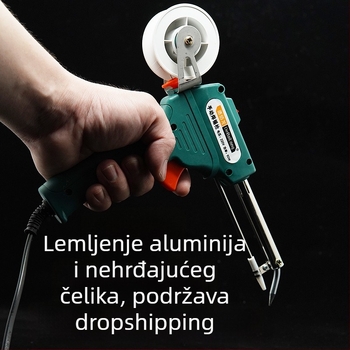 Prijenosni industrijski lemilni pištolj s automatskim dovodom cinka i unutarnjim grijanjem, 220V, ručno upravljanje