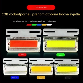 Kamionska COB rubna svjetiljka – 12V/24V IP68, COB LED, podna rasvjeta za gume i signal skretanja