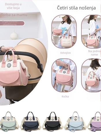 Torba za mamu i bebu – kompaktna i slatka, odvojiva prednja džep, višefunkcionalna torba za mamu i bebu, vodootporna, lagana, crossbody