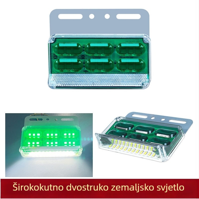 Širokokutno bočno svjetlo za kamion, 24V, vodootporno, 16W, ABS plast, vijek trajanja 50 000 h