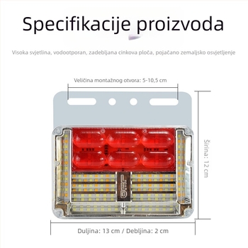 24V ultra jarke LED svjetla za donji bočni dio kamiona, vodootporni indikatori širine i pokazivači smjera, bez uzemljenja