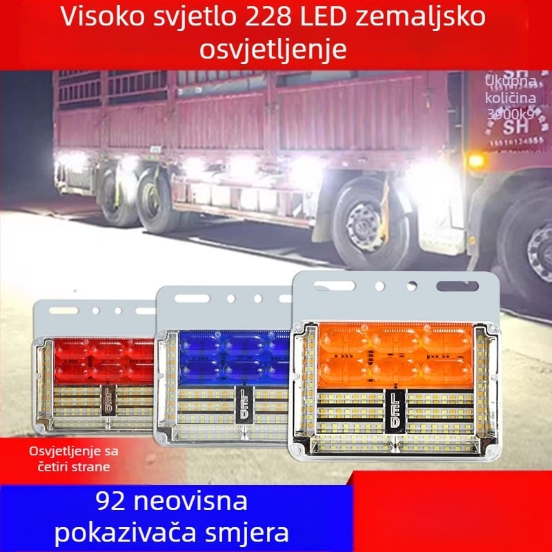 24V ultra jarke LED svjetla za donji bočni dio kamiona, vodootporni indikatori širine i pokazivači smjera, bez uzemljenja