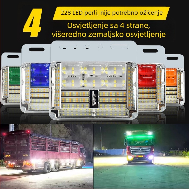 24V ultra jarke LED svjetla za donji bočni dio kamiona, vodootporni indikatori širine i pokazivači smjera, bez uzemljenja