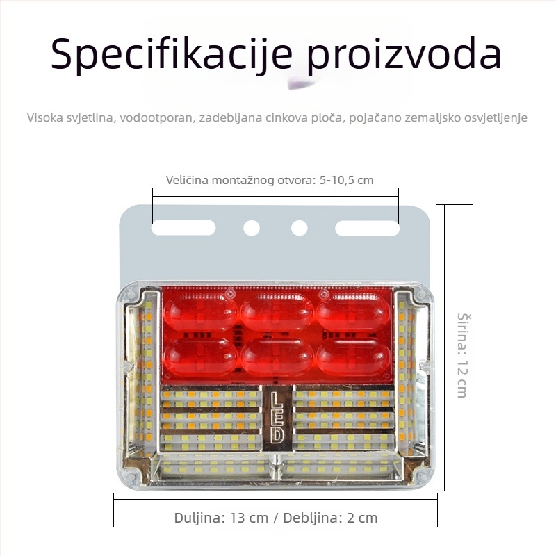 24V ultra jarke LED svjetla za donji bočni dio kamiona, vodootporni indikatori širine i pokazivači smjera, bez uzemljenja