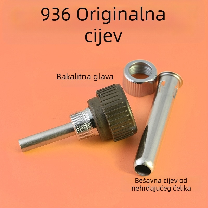 936 Pribor za lemilicu i stanicu za lemljenje: trodijelni set – držač 907, čelična cijev i glava s navojem