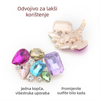 Bros za cipele s odvojivim kopčama, legura, elektroplatirani završetak, ženski stil, višenamjenski