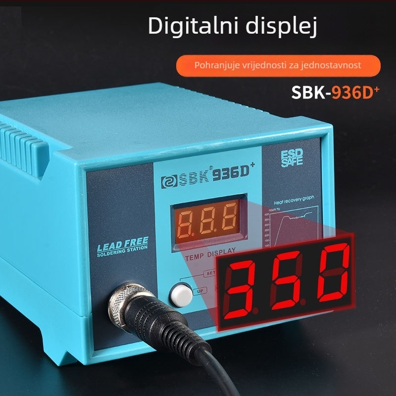 SBK-936D stanica za lemljenje s konstantnom temperaturom i digitalnim zaslonom, 220V, 1,5 kg