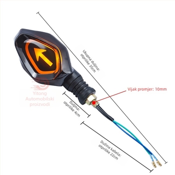 Univerzalni LED pokazivač smjera za električna vozila, tricikle i motocikle, kompatibilan s 12V/48V/60V/72V