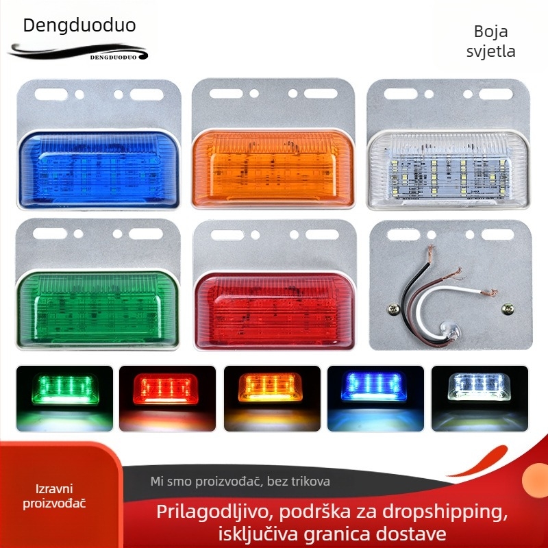 LED bočno svjetlo za kamione, plastično kućište, 5W, 24V, pogodno za prikolice, kombije i kamione