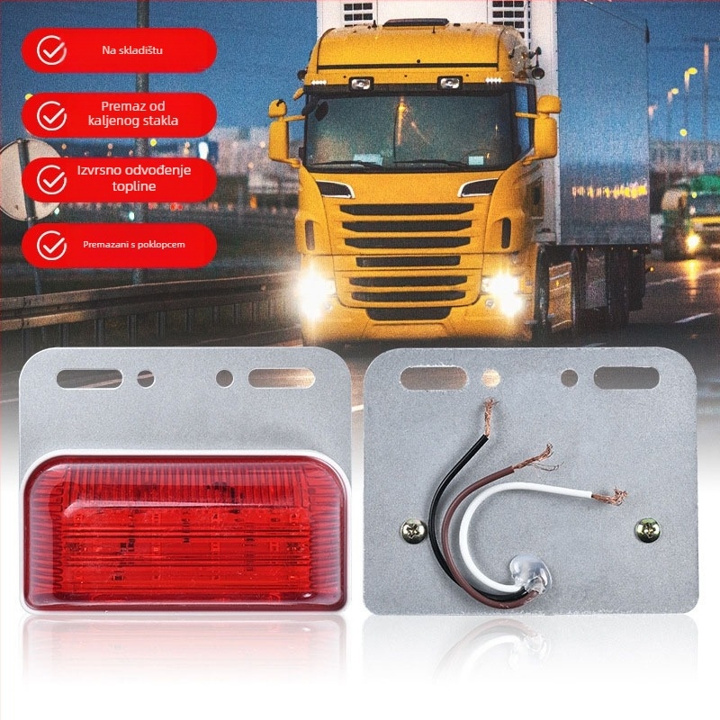 LED bočno svjetlo za kamione, plastično kućište, 5W, 24V, pogodno za prikolice, kombije i kamione