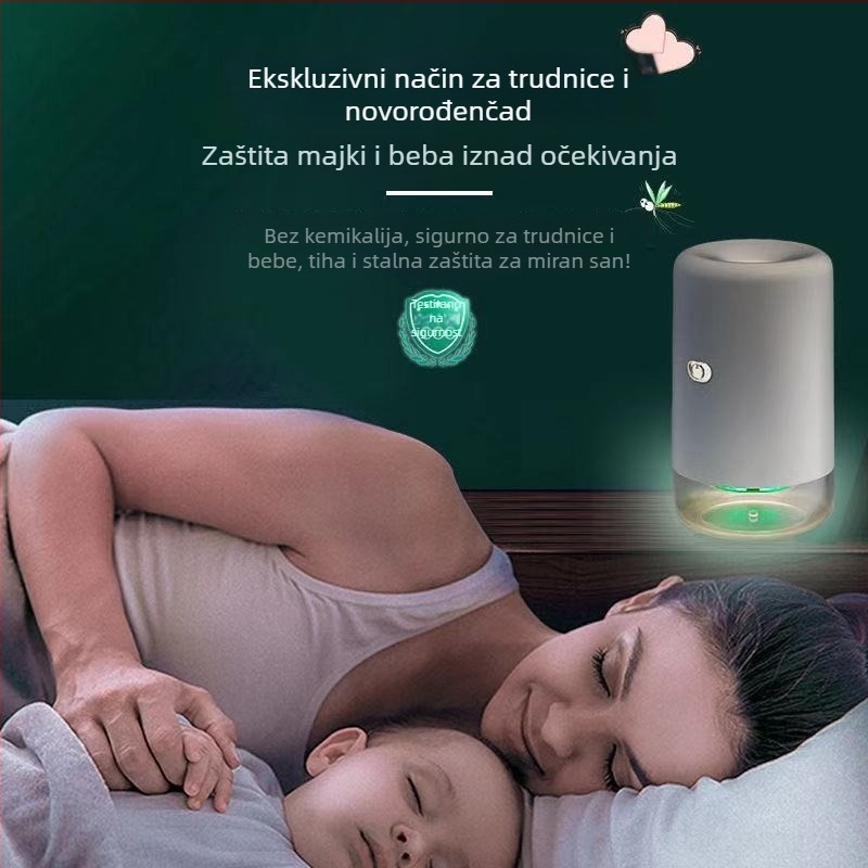 Automobilski USB repelent za komarce s tekućinom, za područje 11-20 m², LED UV izvor svjetla, aluminijska mreža, ABS kućište