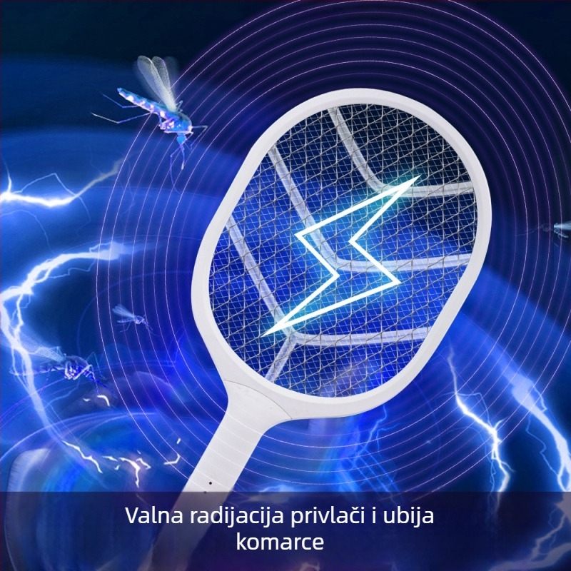 2-u-1 lampica za ubijanje komaraca i električna mreža, 2-in-1, s ugrađenom baterijom, LED osvjetljenje, aluminijska mreža, vrijeme punjenja 3-5 sati, pogodno za 21-30 m²