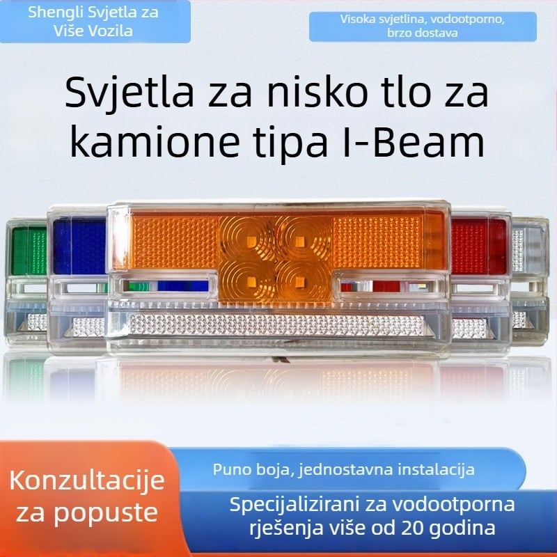 LED bočna svjetiljka za prikolicu, I-oblik bočne svjetiljke, 24V, LED izvor svjetla, PC kućište