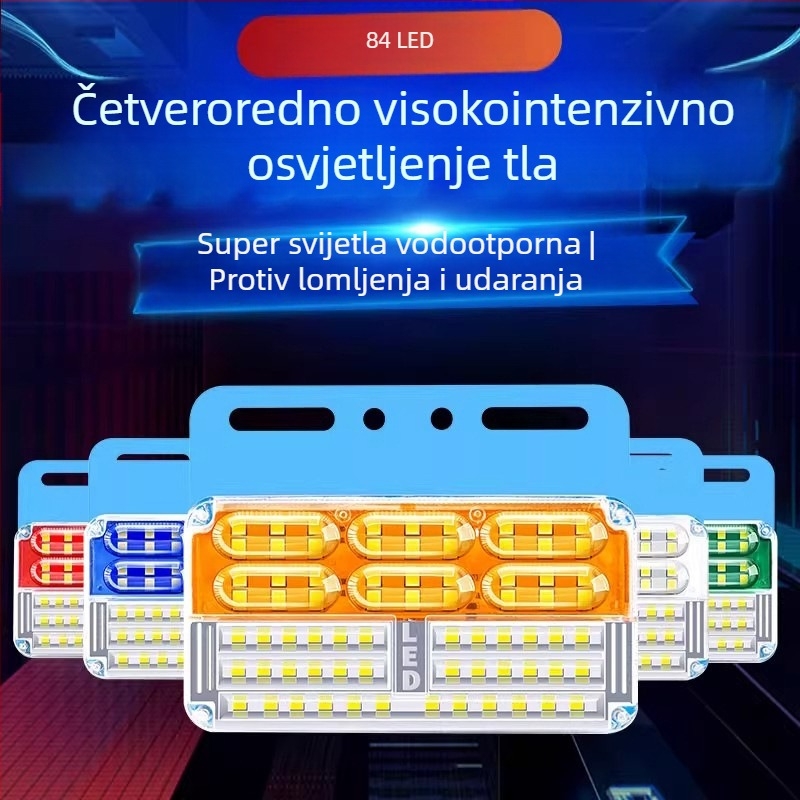 Četverored LED bočna svjetla za kamione i prikolice, 24V, vodootporna, 5-10W, nosač PC+gvožđe, vijek trajanja 50 000 h