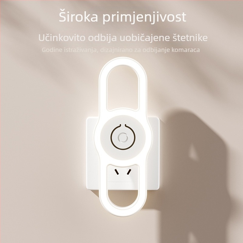LED ultrazvučna lampa protiv komaraca – priključna za kućnu upotrebu, spavaća soba i dnevni boravak, tiha s nježnim svjetlom