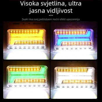 Kamionska LED bočna svjetiljka s vodootpornim dvostrukim rubnim LED osvjetljenjem, 24V, signal za skretanje