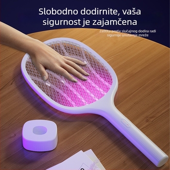Dvofunkcijski električni ubijač komaraca i zamka s LED svjetlom, ugrađena baterija, vrijeme punjenja 1–3 h, trajanje 3–6 h, aluminijska mreža