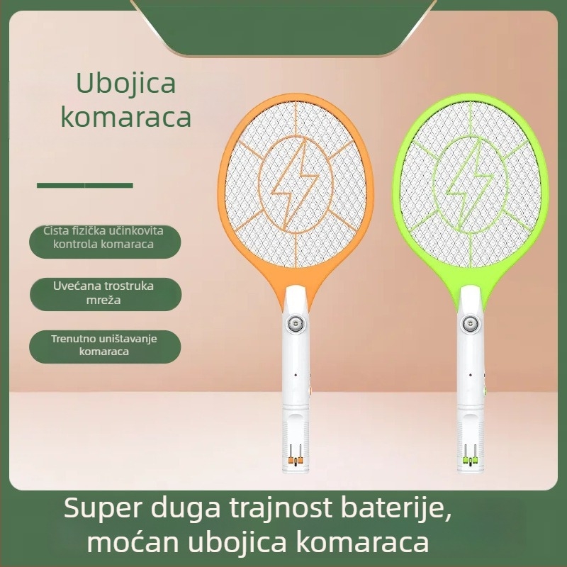 Električna lopata za komarce za kućnu upotrebu, ručni električni šok ubijanje, pokrivenost do 10 m²
