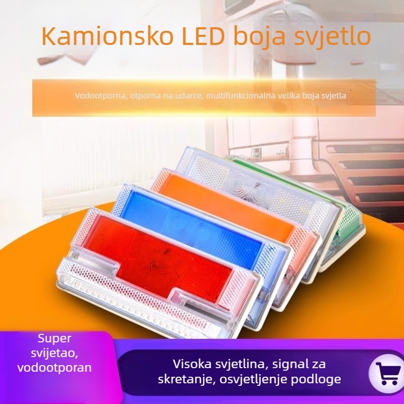 LED bočno svjetlo za velike kamione – 24V, vodootporno, LED izvor svjetla, višenamjensko, pogodno za kamione i poluprikolice