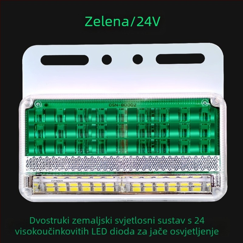LED bočna svjetla za kamione, 24V, IP67 vodootporno, vijek trajanja 50000 h, model: Double row floor edge light