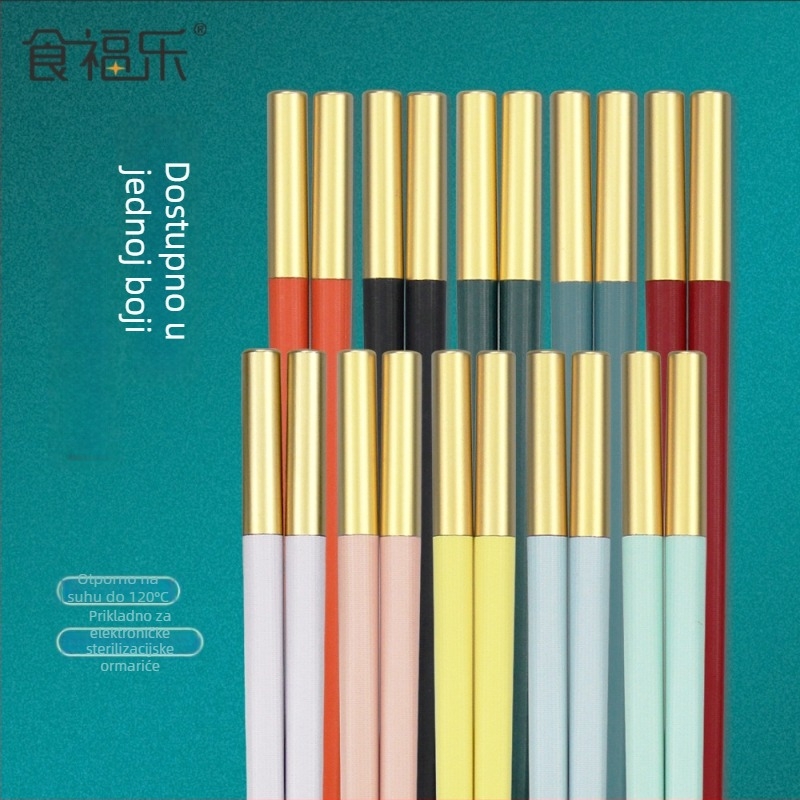 Set štapića za jelo od PET materijala (moderan jednostavan stil, 10 pari)