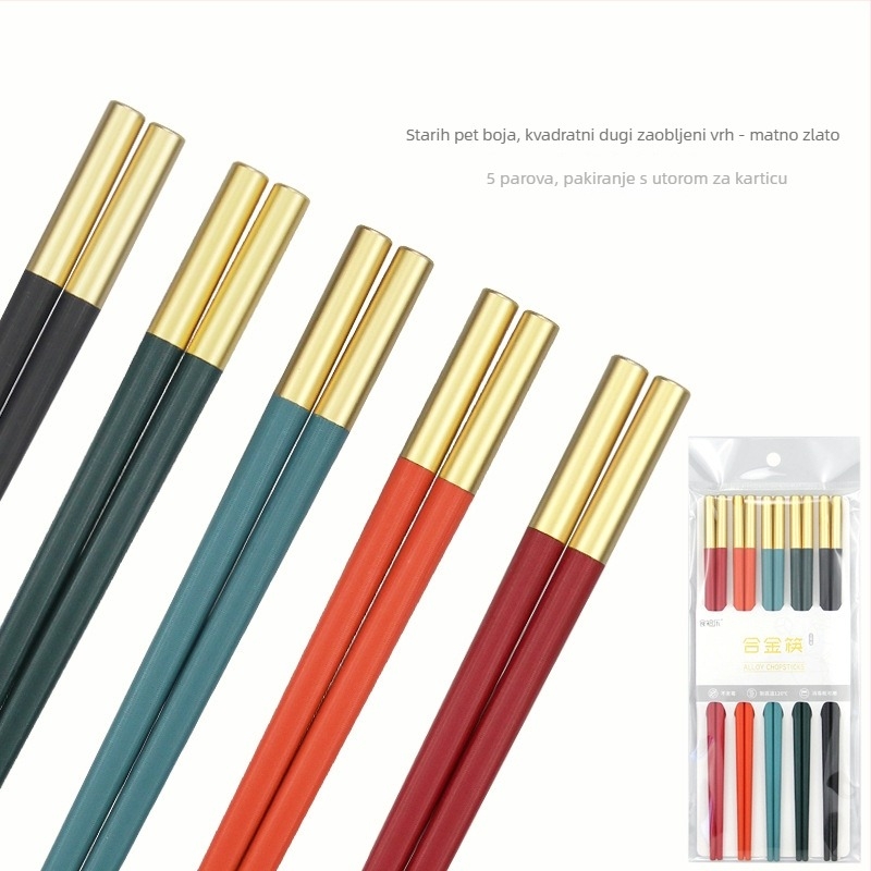 Set štapića za jelo od PET materijala (moderan jednostavan stil, 10 pari)