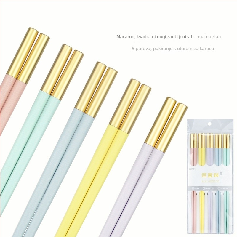 Set štapića za jelo od PET materijala (moderan jednostavan stil, 10 pari)