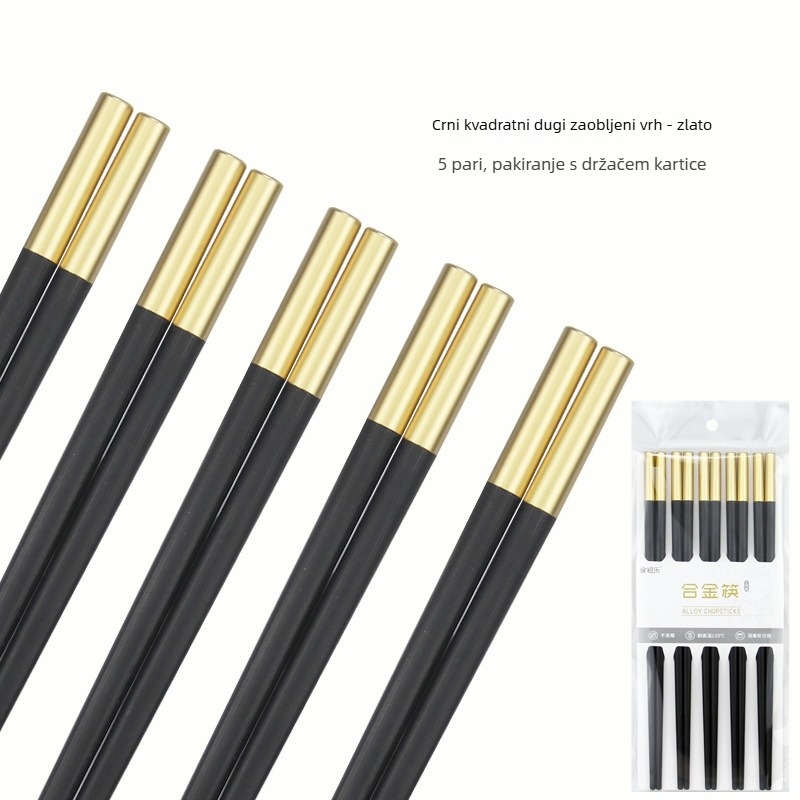 Set štapića za jelo od PET materijala (moderan jednostavan stil, 10 pari)