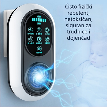 Unutarnji ultrazvučni repelent za komarce i ubojica insekata, punjiv, 220V, pakirano u kutiji