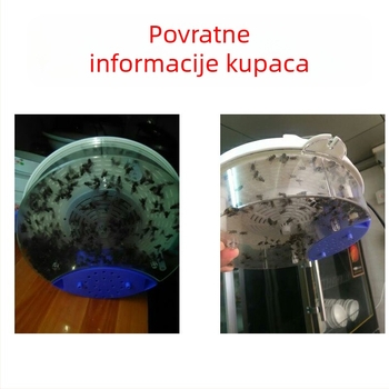Električna zamka za komarce, ljepljiva lampa – LED svjetlo, neokretna, ručni električni šok za kontrolu komaraca, kućna upotreba, bez ugrađene baterije