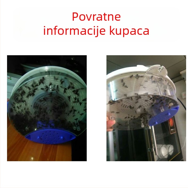 Električna zamka za komarce, ljepljiva lampa – LED svjetlo, neokretna, ručni električni šok za kontrolu komaraca, kućna upotreba, bez ugrađene baterije