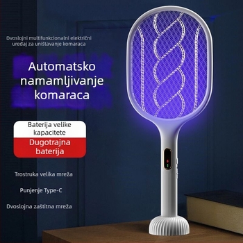 Električni ubojnik komaraca s izmjenjivom baterijom, za površine 61 m² i više, pouzdan ubijač komaraca s osvijetljenom cijevi