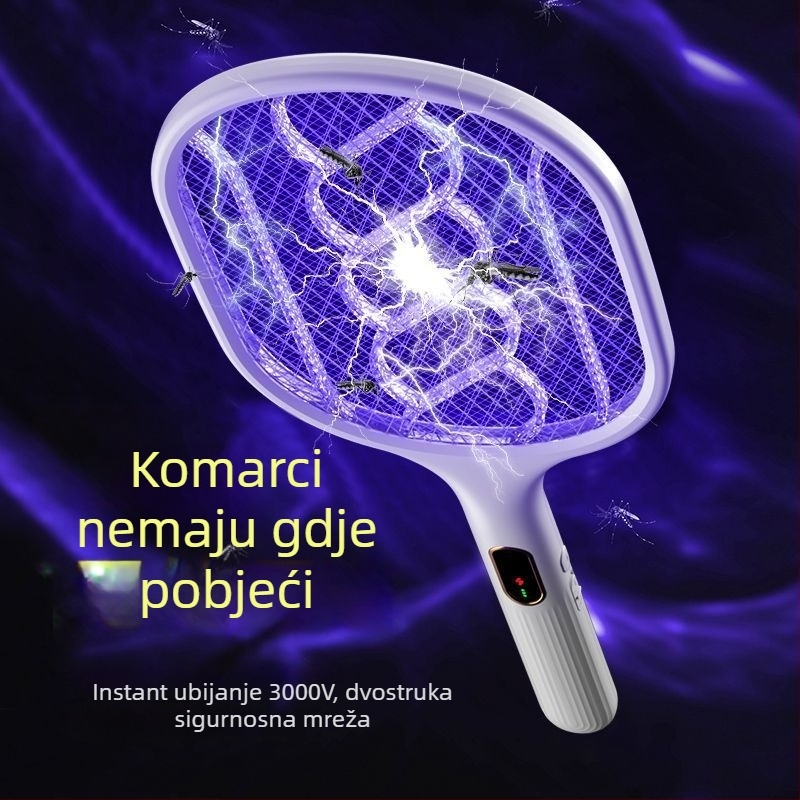 Električni ubojnik komaraca s izmjenjivom baterijom, za površine 61 m² i više, pouzdan ubijač komaraca s osvijetljenom cijevi