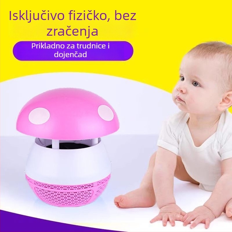 Unutarnja lampa za uništavanje komaraca s LED fotokatalizatorom — tiho djelovanje, pokrivenost do 10 m², uništavanje električnim šokom, bez ugrađene baterije
