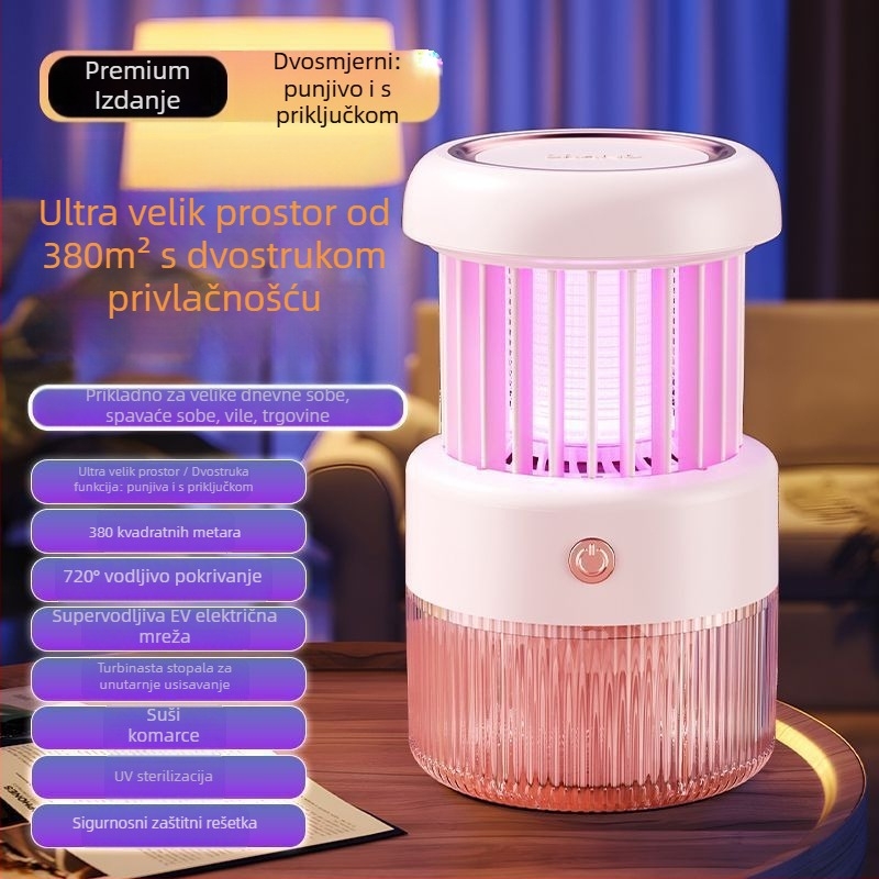 Električni ubijač komaraca, pokrivenost do 10 m², ručno upravljanje, netoksičan, bez ugrađene baterije