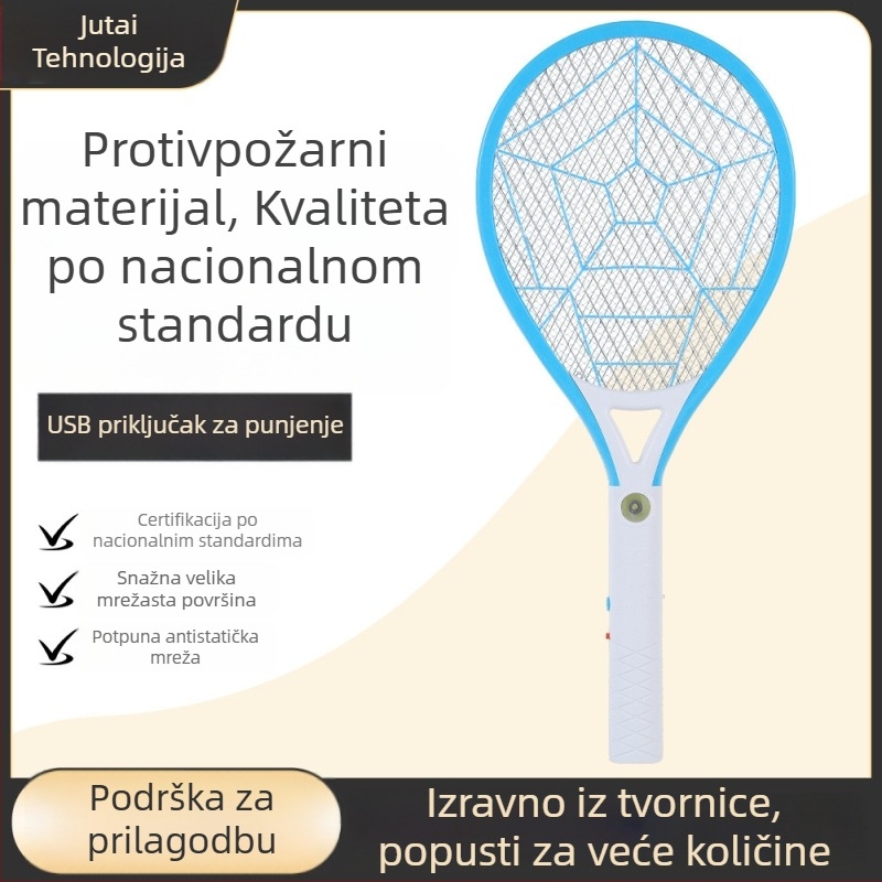 Električna mreža za komarce za kućnu upotrebu, velika mreža od aluminijske, pokrivenost 11–20 m², ugrađena punjiva baterija, vrijeme punjenja 5–8 sati, trajanje baterije 3–6 sati, električni šok za ubijanje komaraca