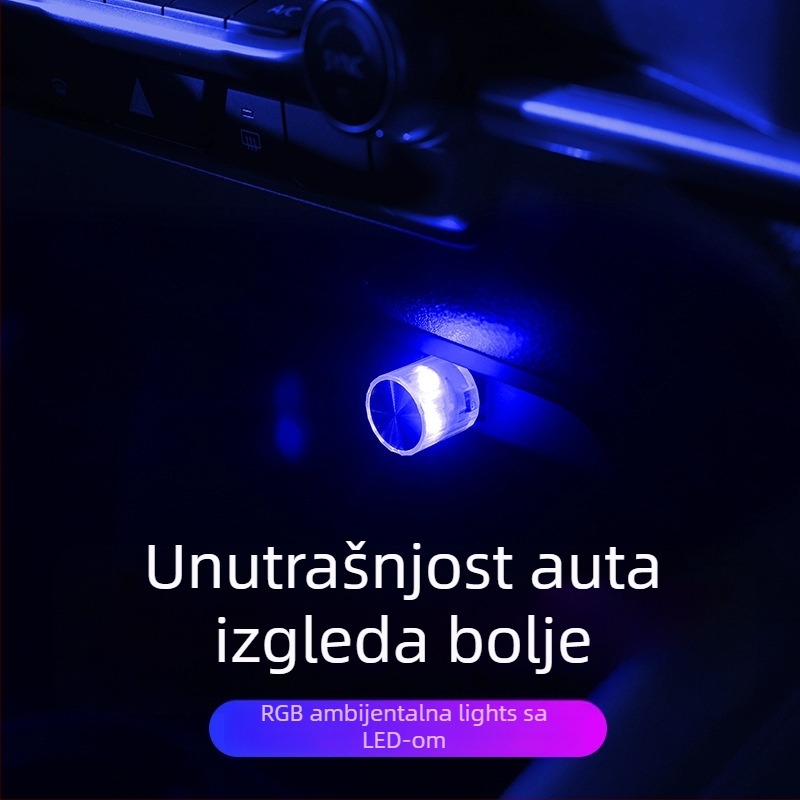 Set LED rasvjete za unutrašnjost automobila, USB napajanje, bežično, bez žica, model 7y0l, tema Godina konja