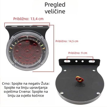 LED strob svjetlo za kamion - vodootporno upozoravajuće svjetlo za prikolicu, protiv sudara straga, model rT3vq