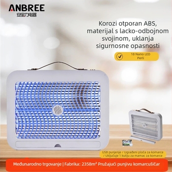 Električna lampa za ubijanje komaraca s ugrađenom baterijom 1001–1600mAh, USB punjenje, radni vijek 6–8 sati, bez toksina i pesticida, pogodna za prostorije iznad 61 m²